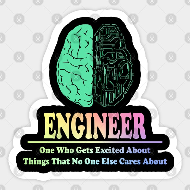 Engineer Brain Sticker by ScienceCorner